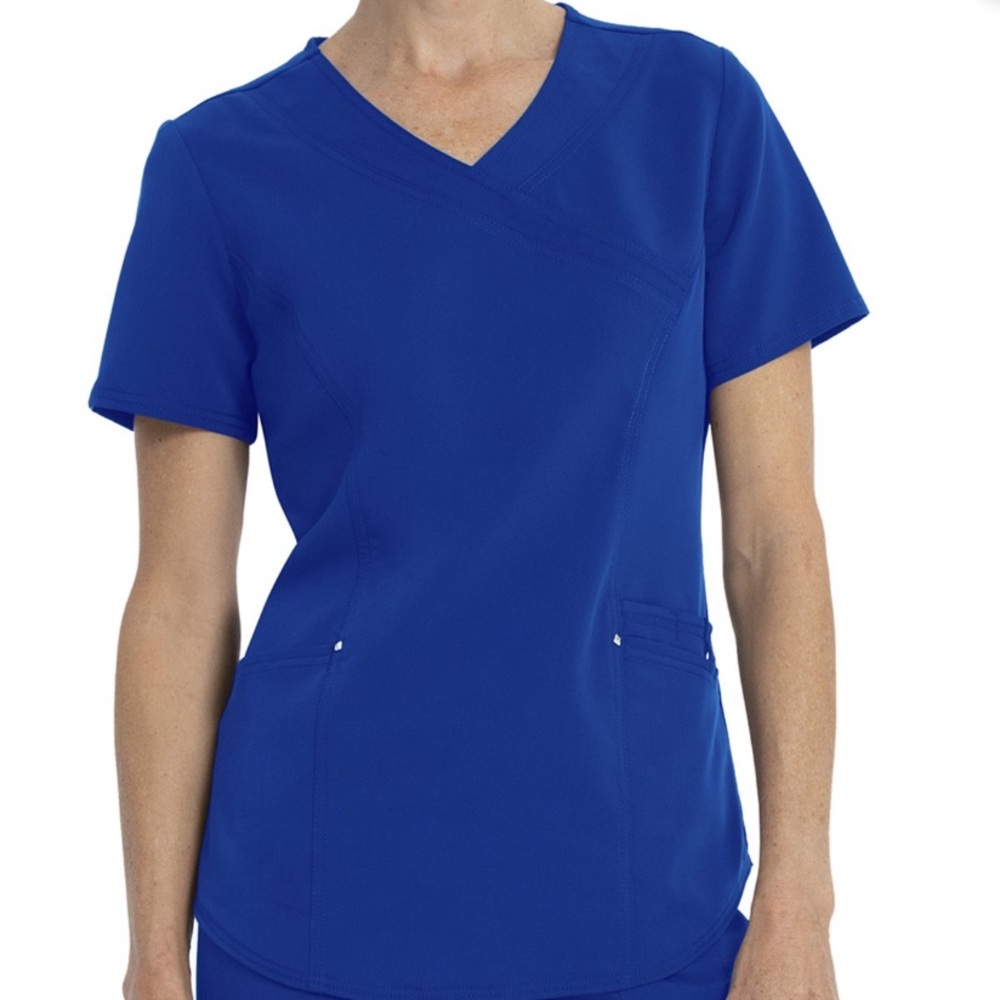 Scrubstar V-neck top blue